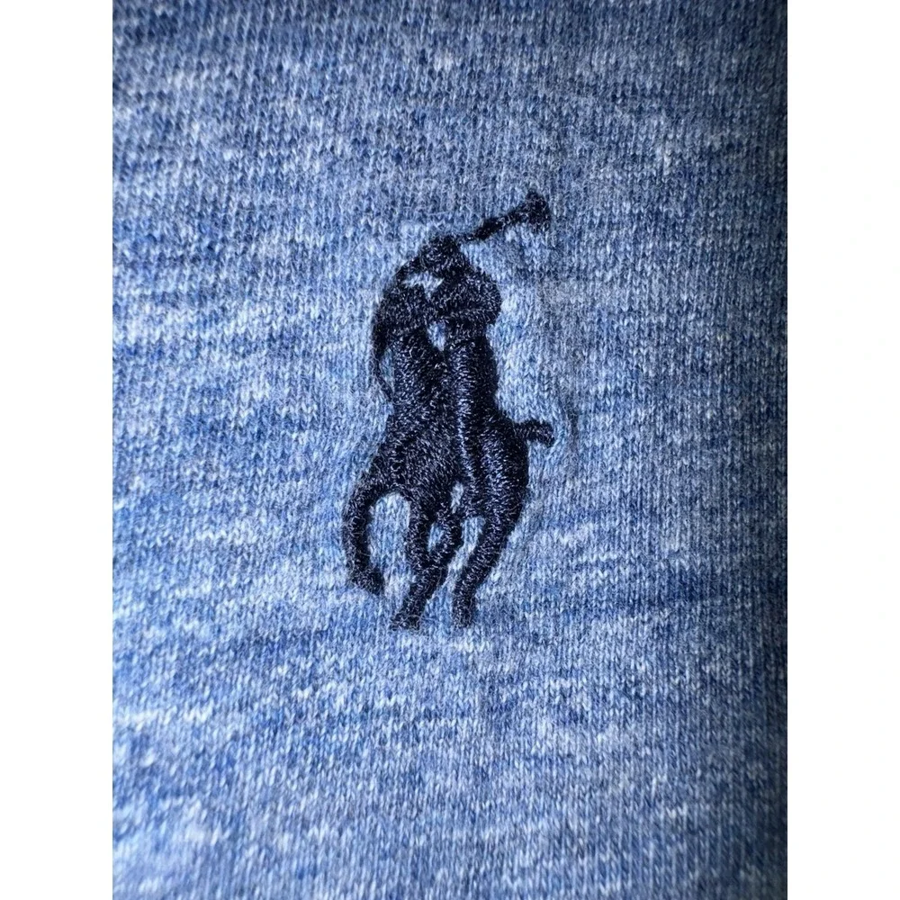 POLO RALPH LAUREN Blue Long Sleeve V Neck‎ Shirt XL Classic Pony